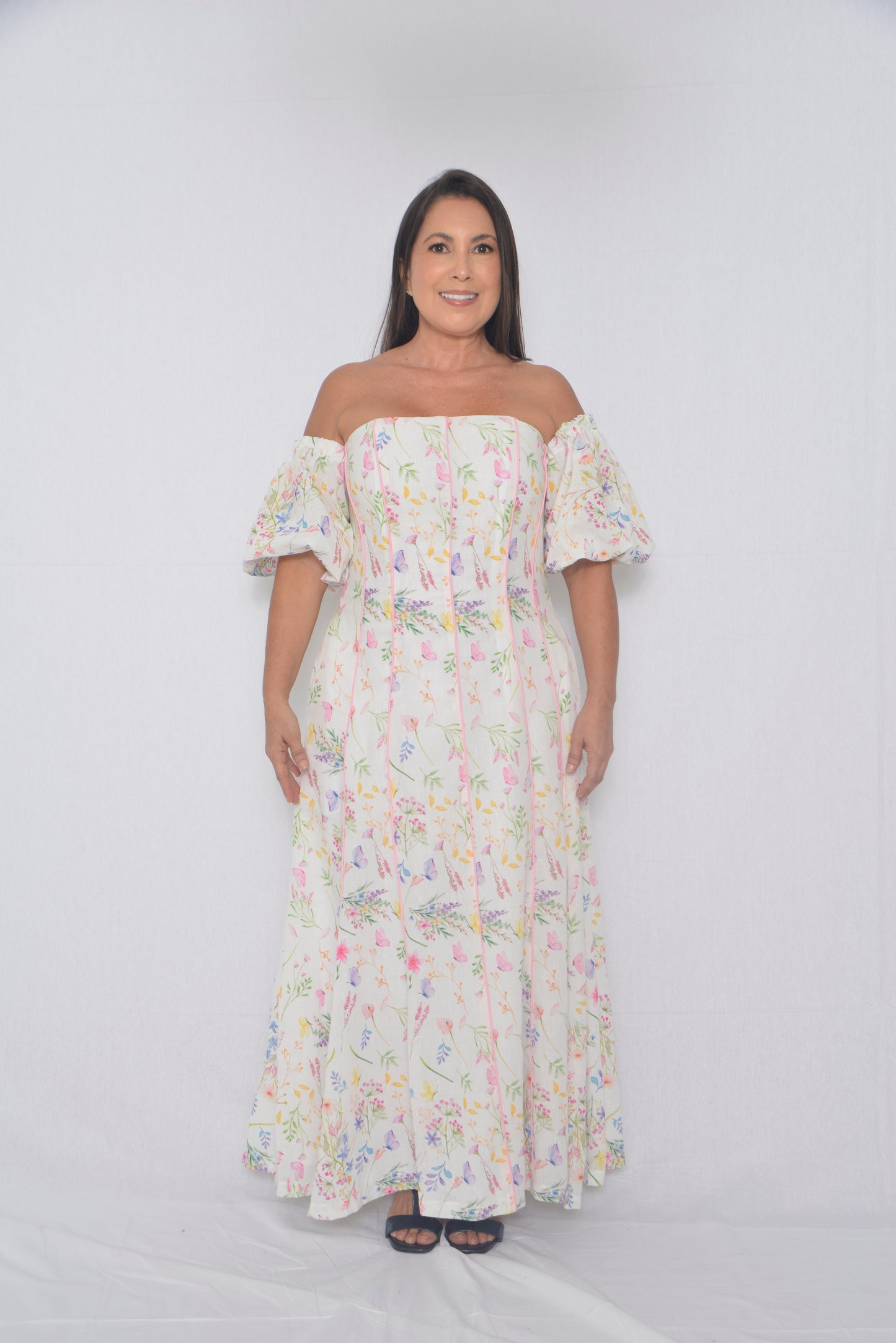 Vestido midi estampado