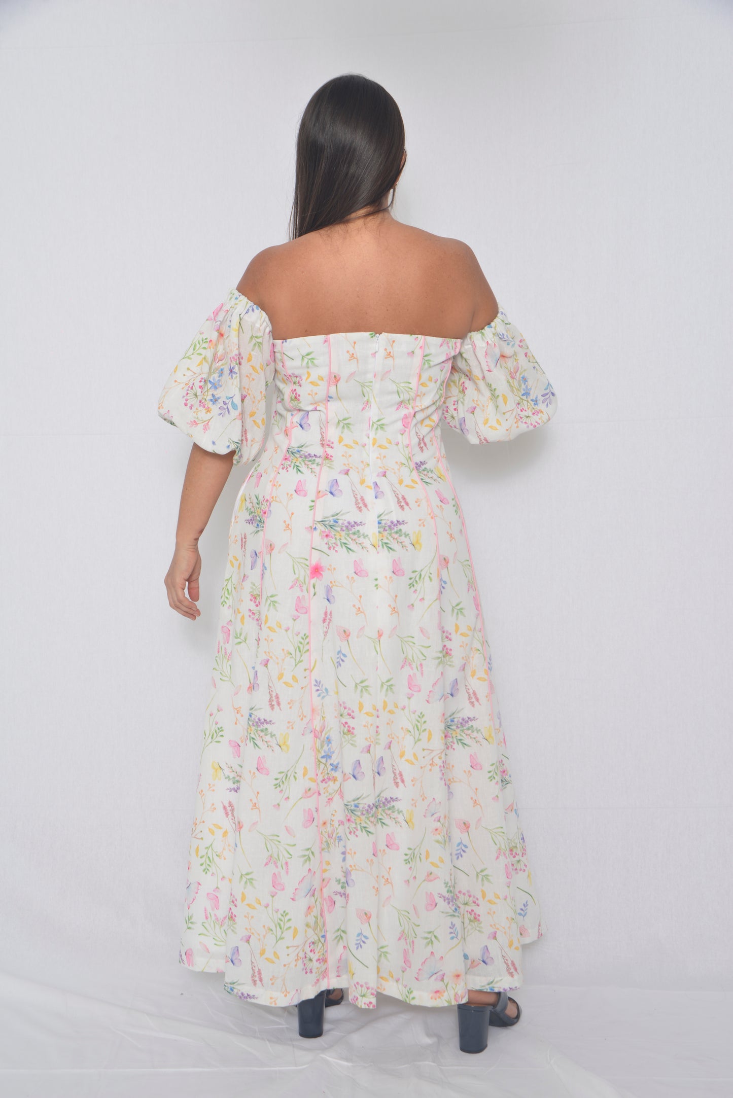 Vestido midi estampado