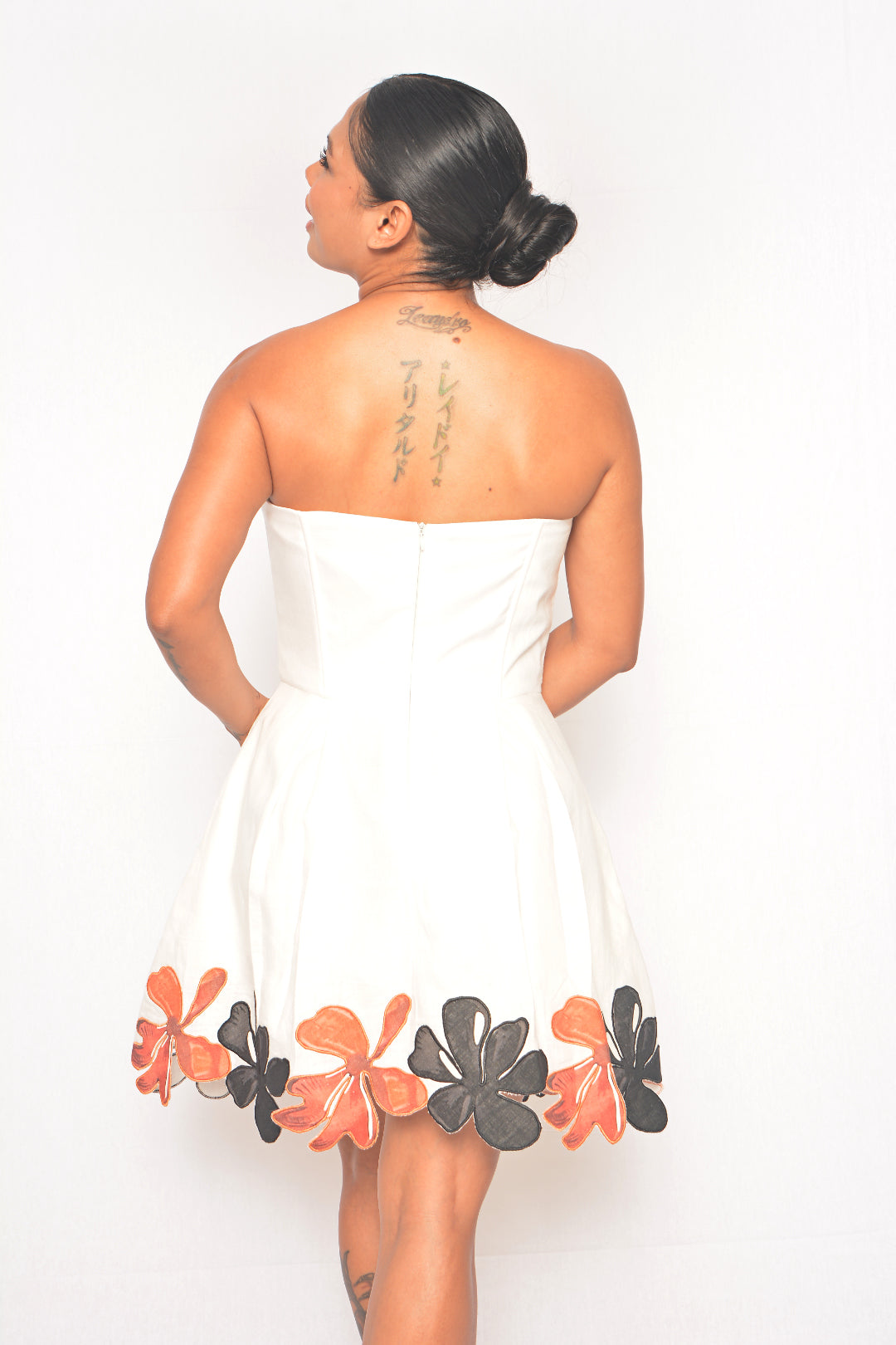 Vestido corto en lino 100%